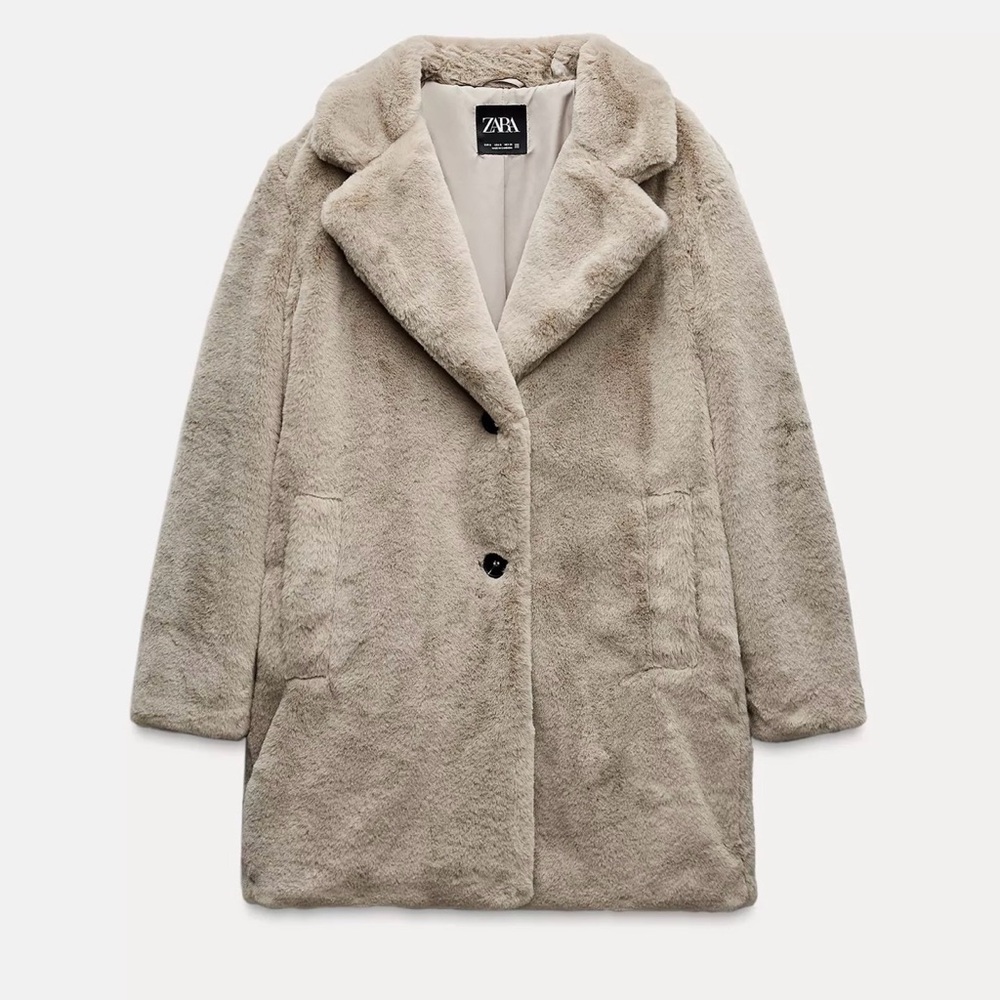 Zara Cream Teddy Jacket